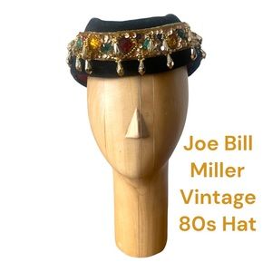 Joe Bell Miller Vintage Bejeweled 80s Hat